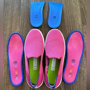 Rothy’s bubblegum Barbie pink sneakers size 6